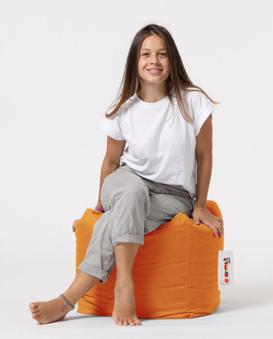 Atelier Del Sofa Square Pouf - Naranja